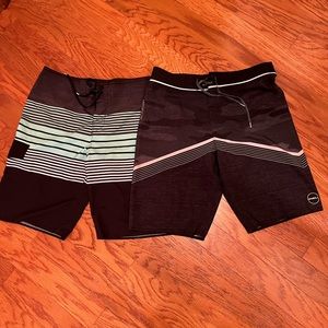 Two O’Neill Hyperfreak board shorts